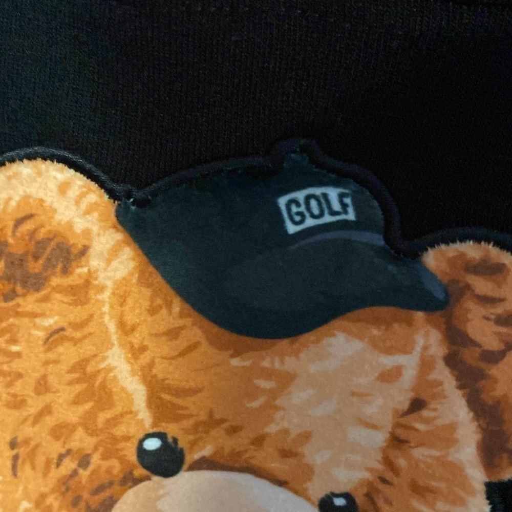Black Pike Teddy Bear golf hole in one embroidered pocket fleece lined hoody - Picture 5 of 13